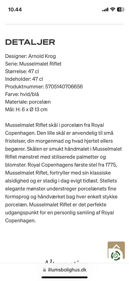 Porcelæn, 4 stk skåle , Royal