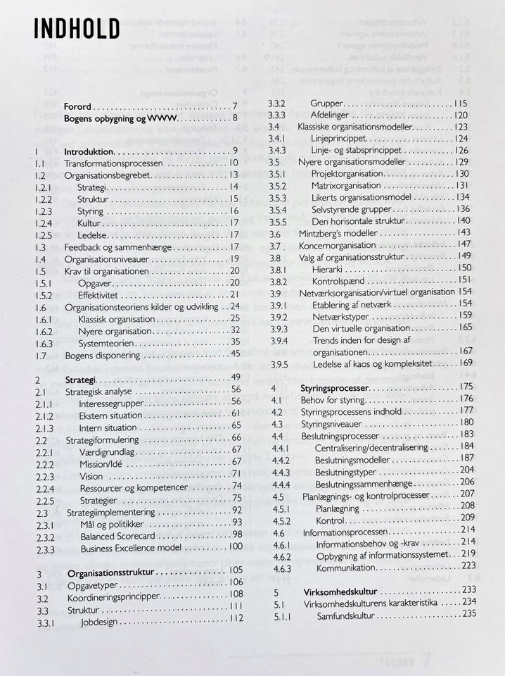 Organisation – Videregående