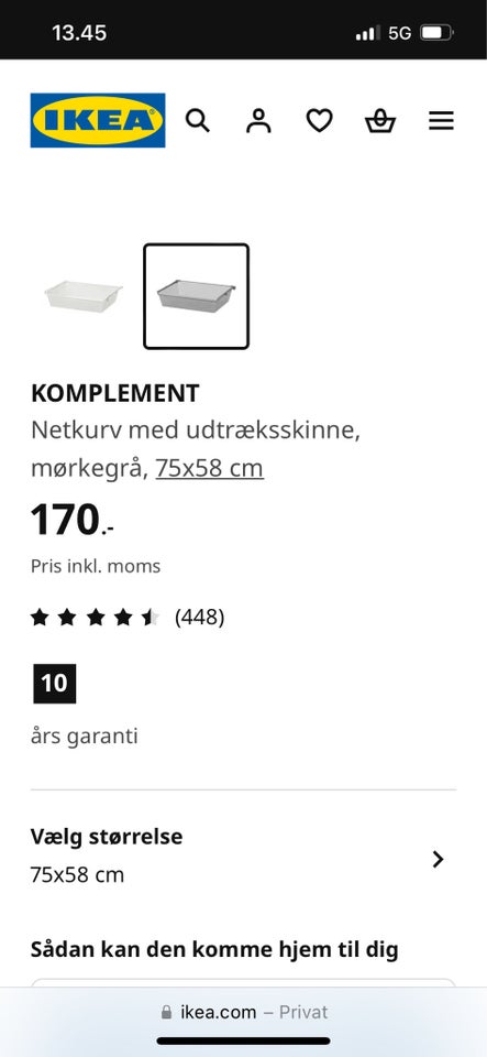 Andet skab, Kompliment netkurve