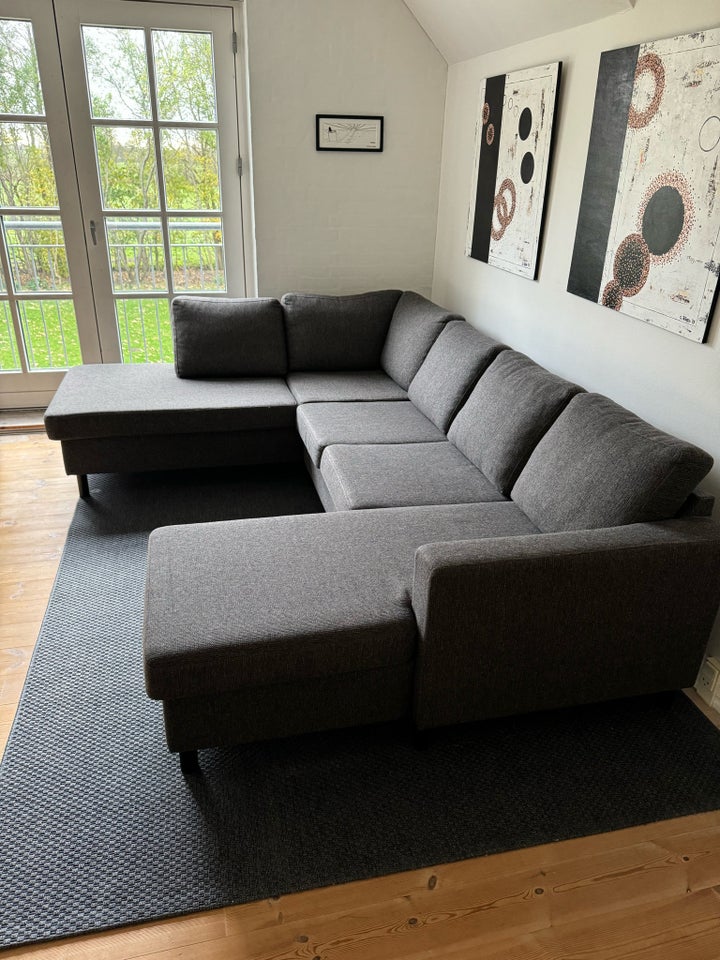 U-sofa, polyester, 5 pers.