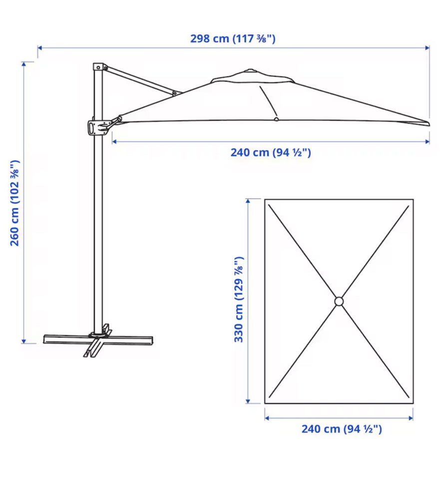 Parasol, Seglarö, Aluminium