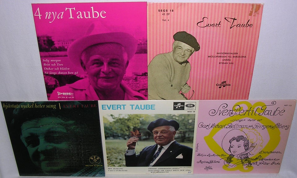 Single, Evert Taube, Blandet