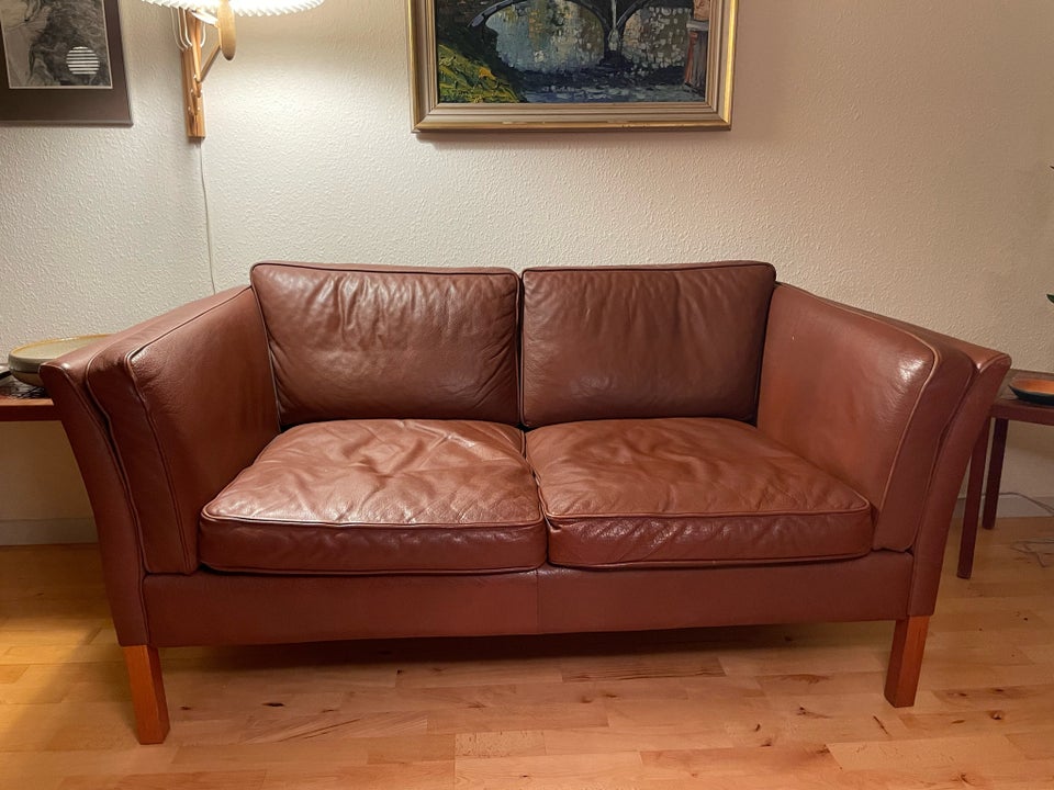 Sofa, læder, 3 pers.