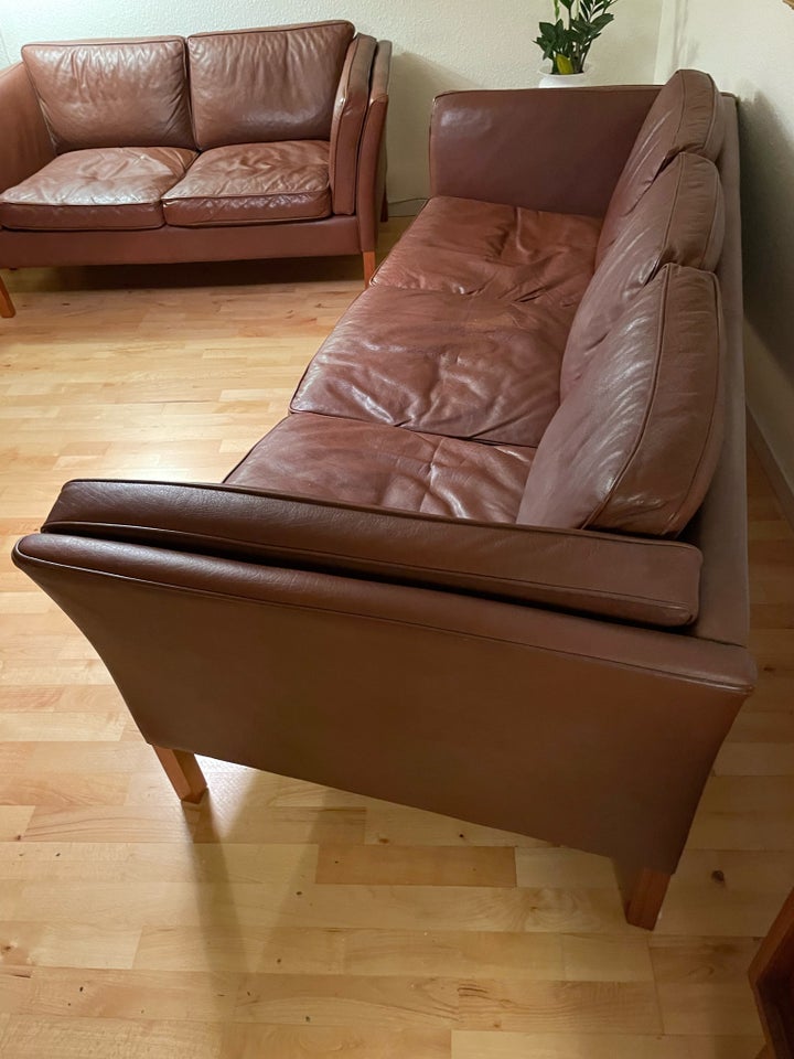 Sofa, læder, 3 pers.