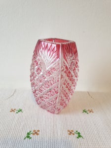 Glas Bøhmisk krystal vase retro