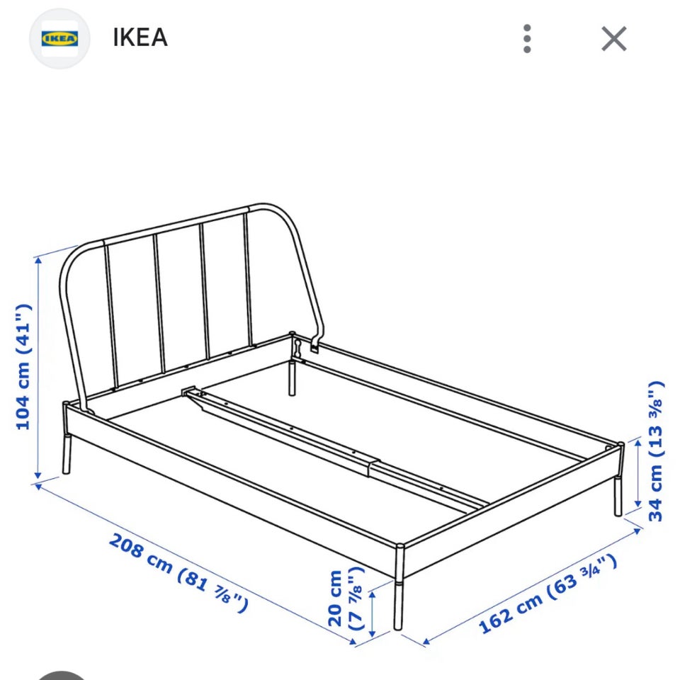 Sengeramme med lamelbunde IKEA