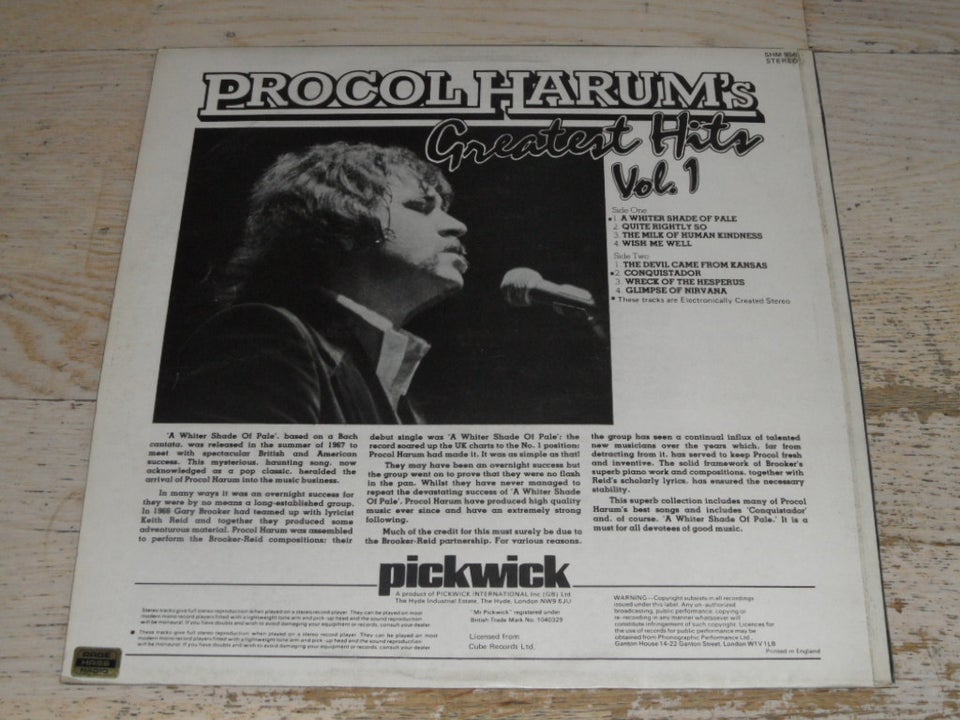 LP, PROCOL HARUM, GREATEST HITS