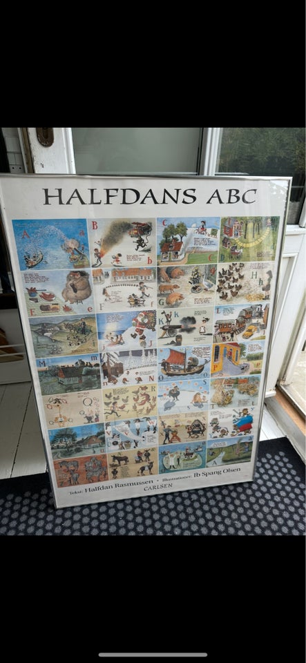 Halfdan ABC plakat incl. ramme