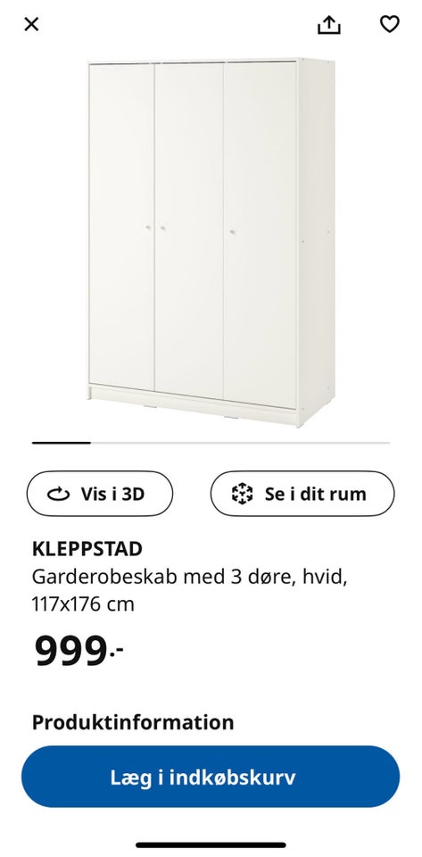 Klædeskab Ikea