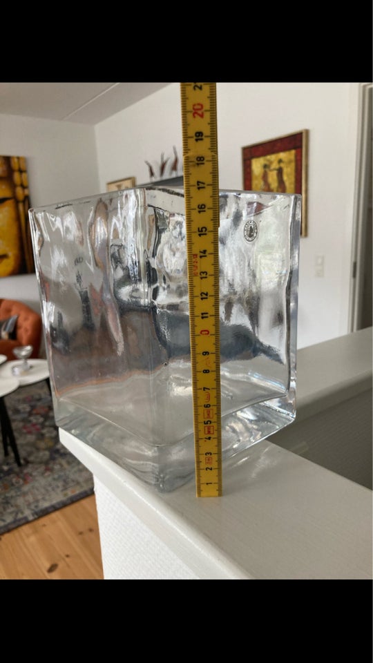 Glas Vase Firkantet