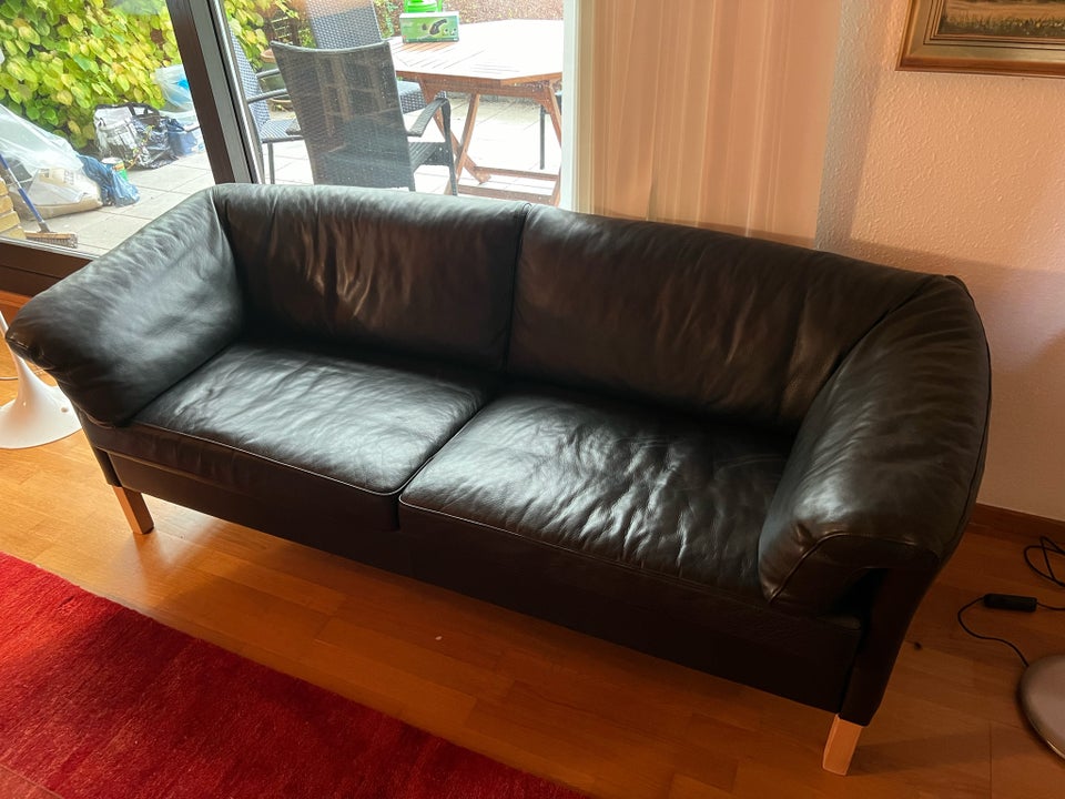 Sofa, læder, 3 pers.