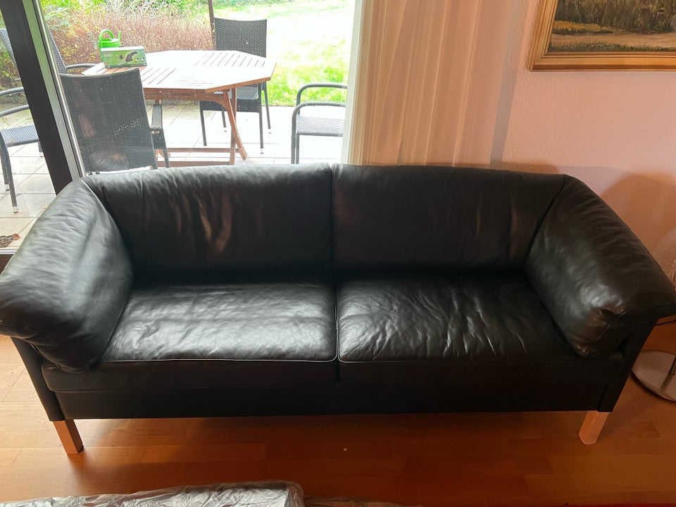 Sofa, læder, 3 pers.