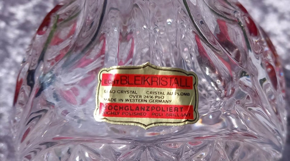 Glas Karaffel Bøhmisk krystal
