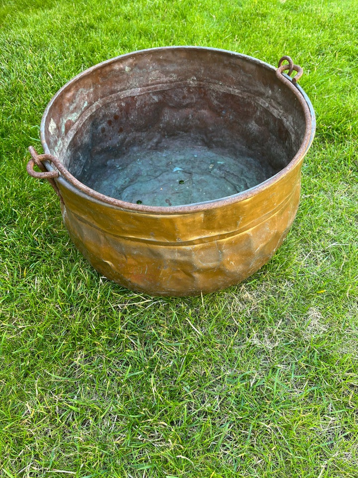 Kobberspand højde 24cm diameter