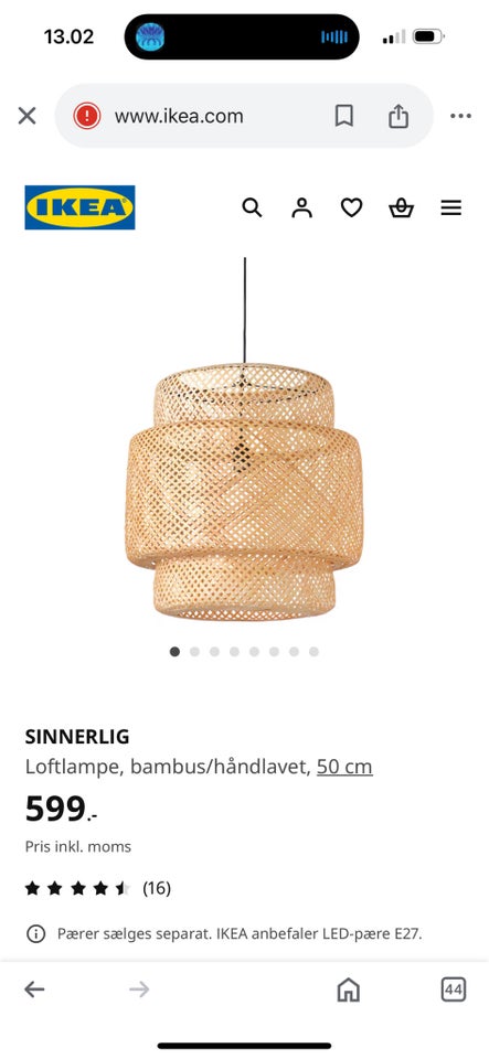 Lampeskærm, Ikea sinnerlig