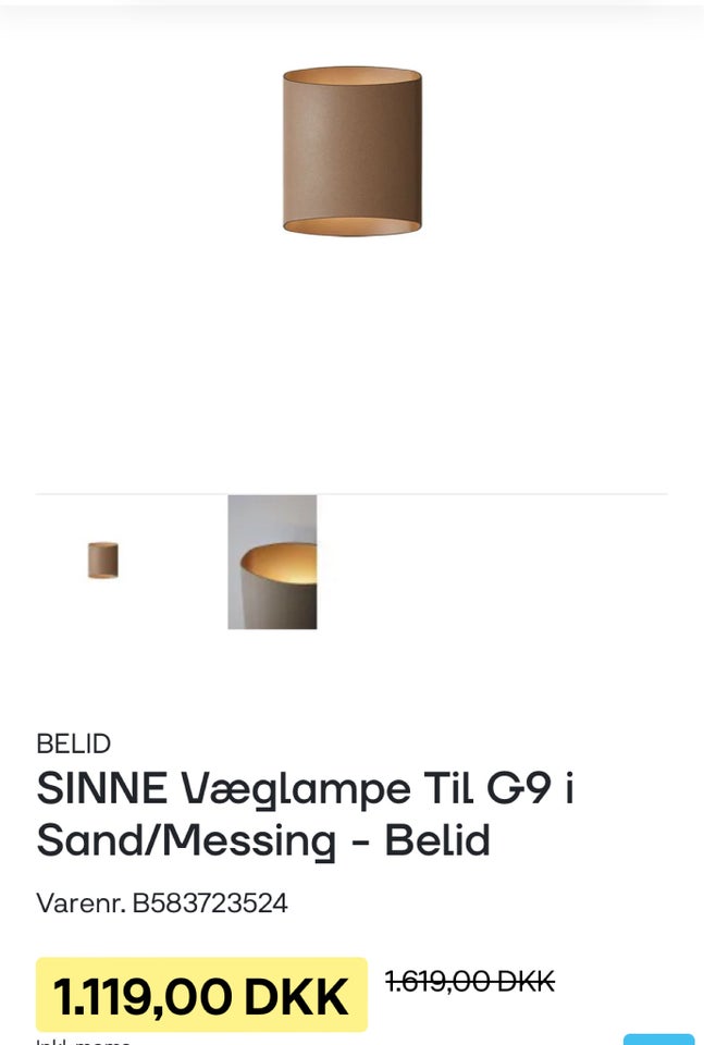 Væglampe SINNE væglampe fra BELID