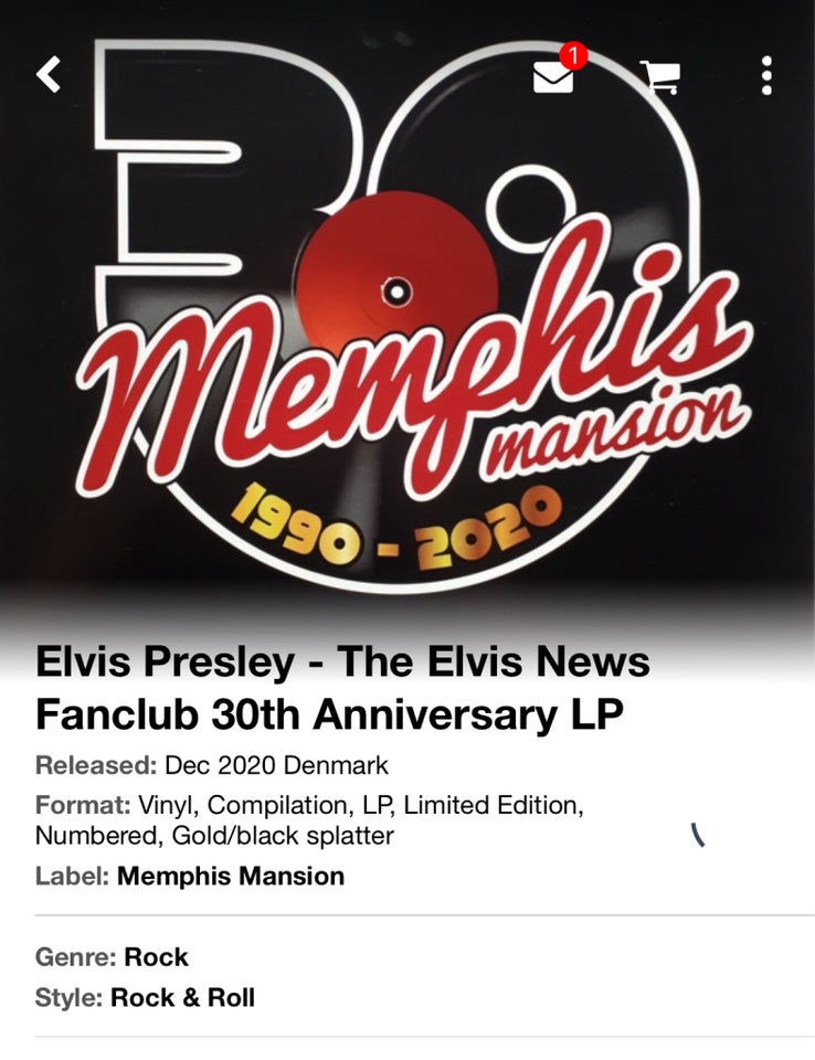 LP Elvis Presley Memphis Mansion