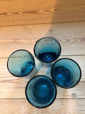 Glas Små blå glas