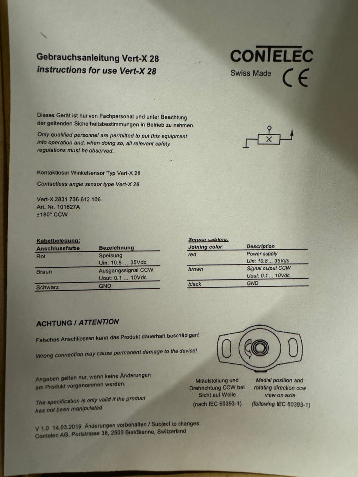 Andet, Vert-X 28, Contelec