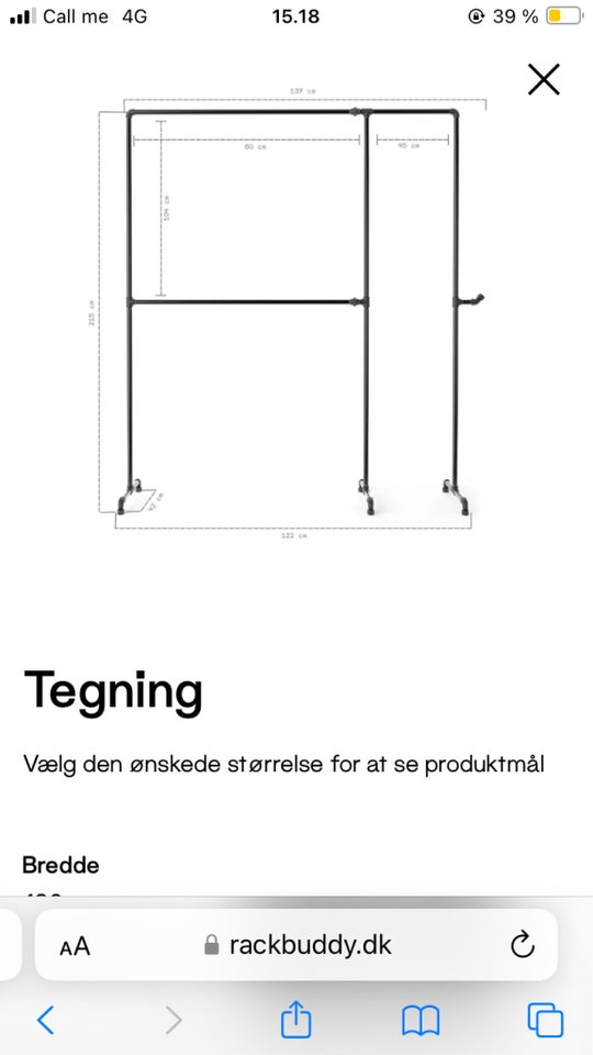 Tøjstativ, rackbuddy “Wild Bill