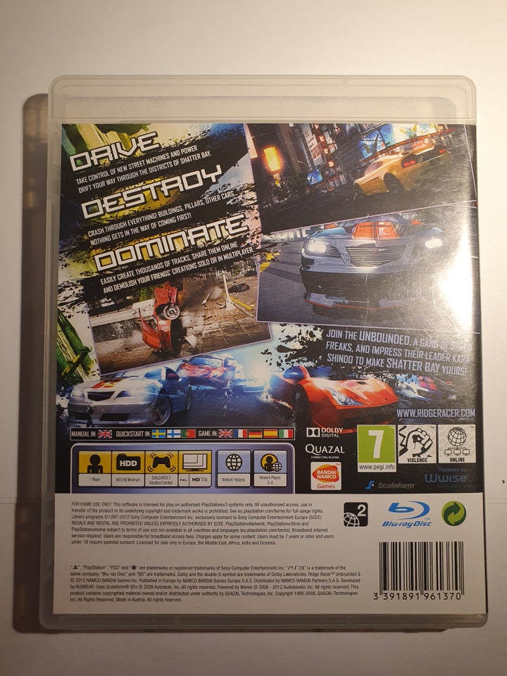 Ridge Racer Unbounded PS3