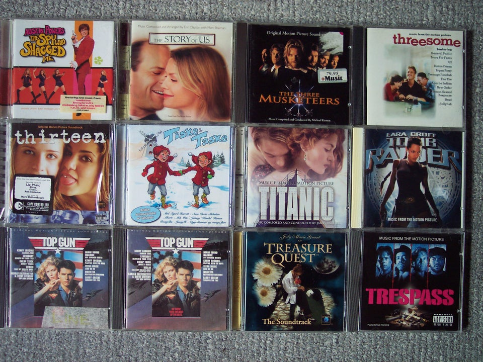 .100 Film CD-SOUNDTRACKs sælges