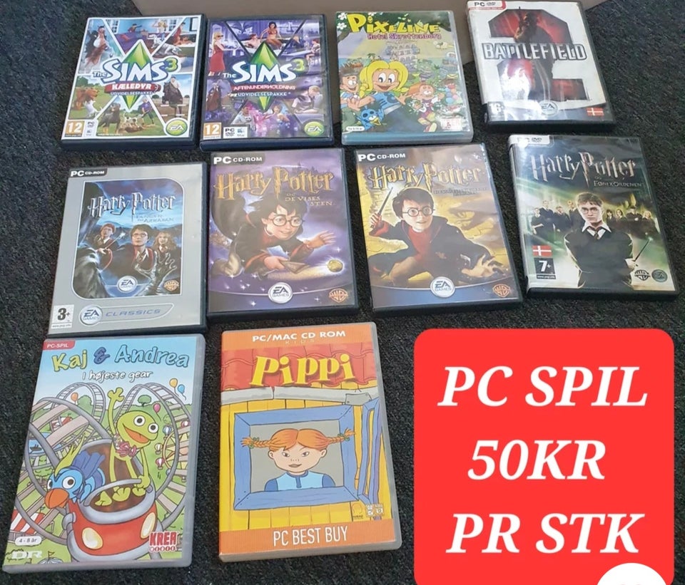 Forskellige pc spil se foto, til pc,