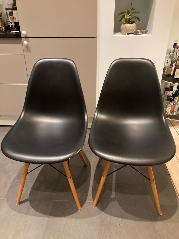 Spisebordsstol, Plast/træ, Eames