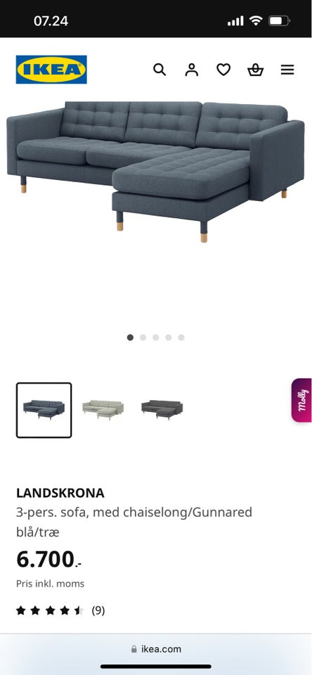 Sofa, 3 pers. , IKEA Landskrona