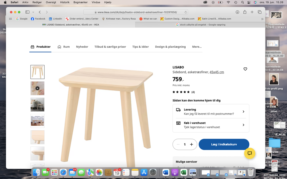 Sofabord ikea Lisabon (sofabord