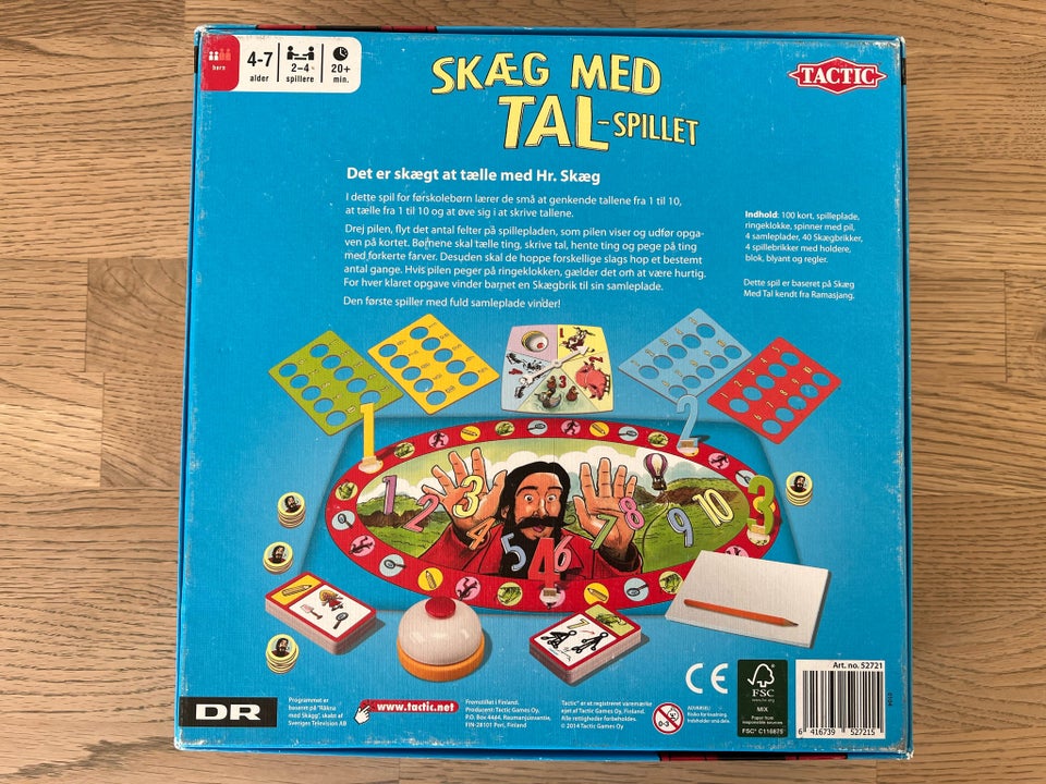 Skæg med tal spillet, Børnespil,