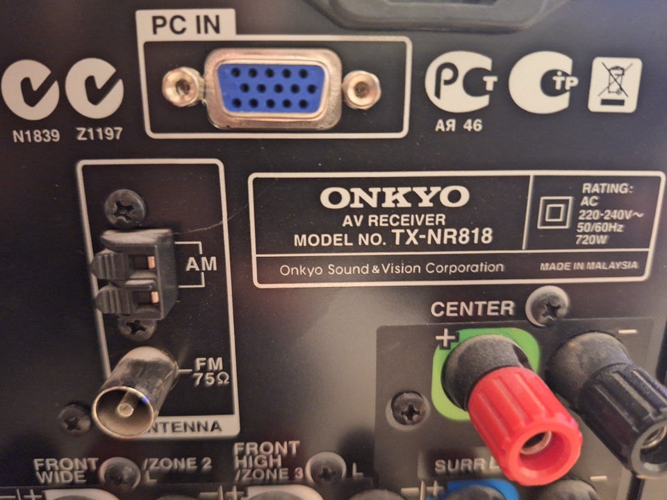 Onkyo, Tx-nr818, 7.2 kanaler