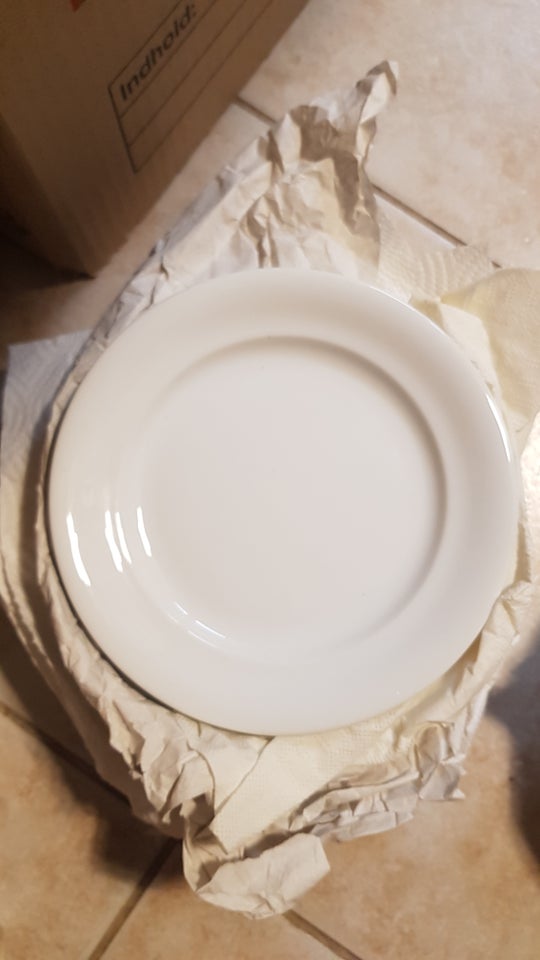 Porcelæn Frokost tallerken Hvid