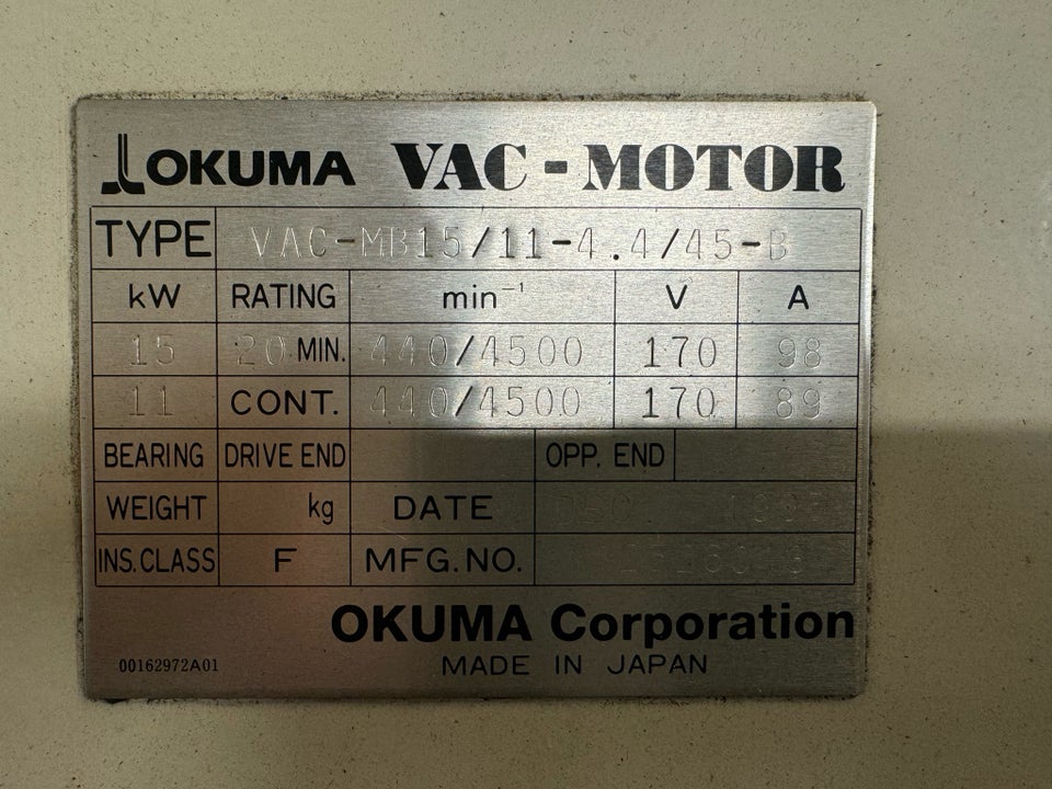 CNC drejebænk 2 akset, OKUMA LB15II