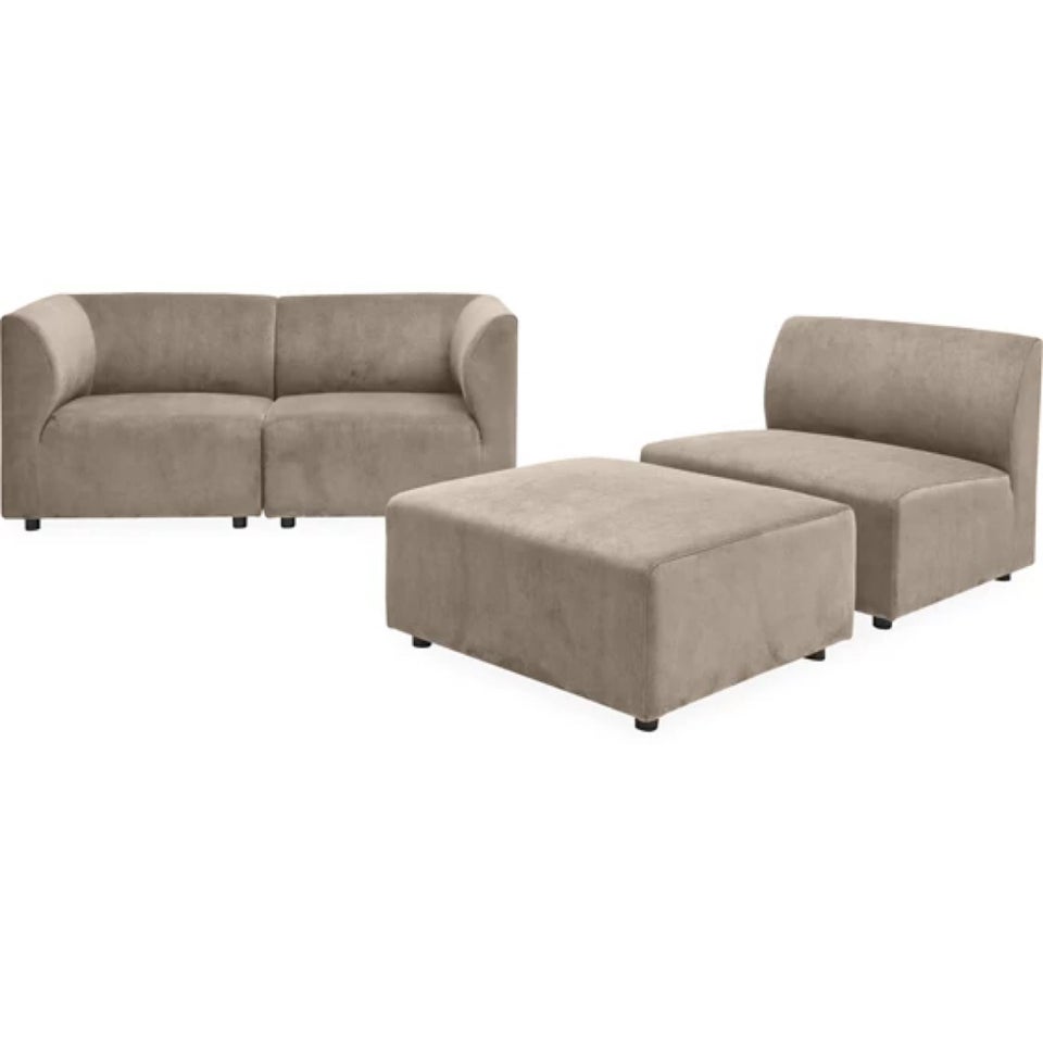 Sofa, velour, 3 pers.