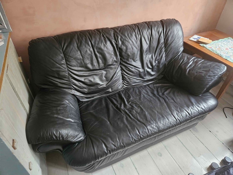 Sofa, læder, 2 pers.