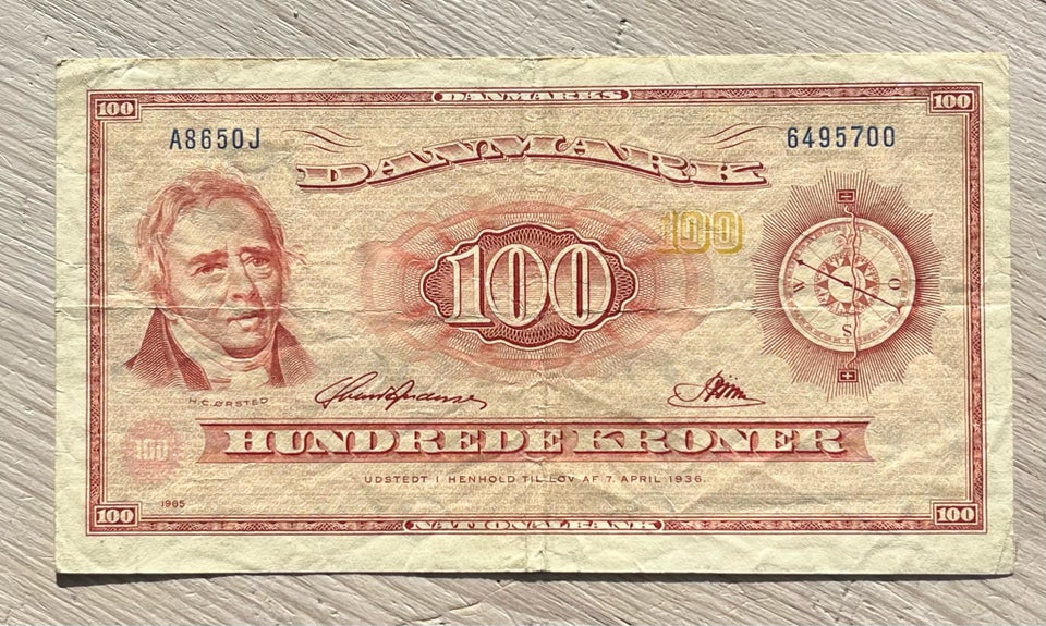 Danmark, sedler, 100