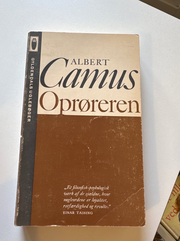 Oprøreren, Albert camus, emne: