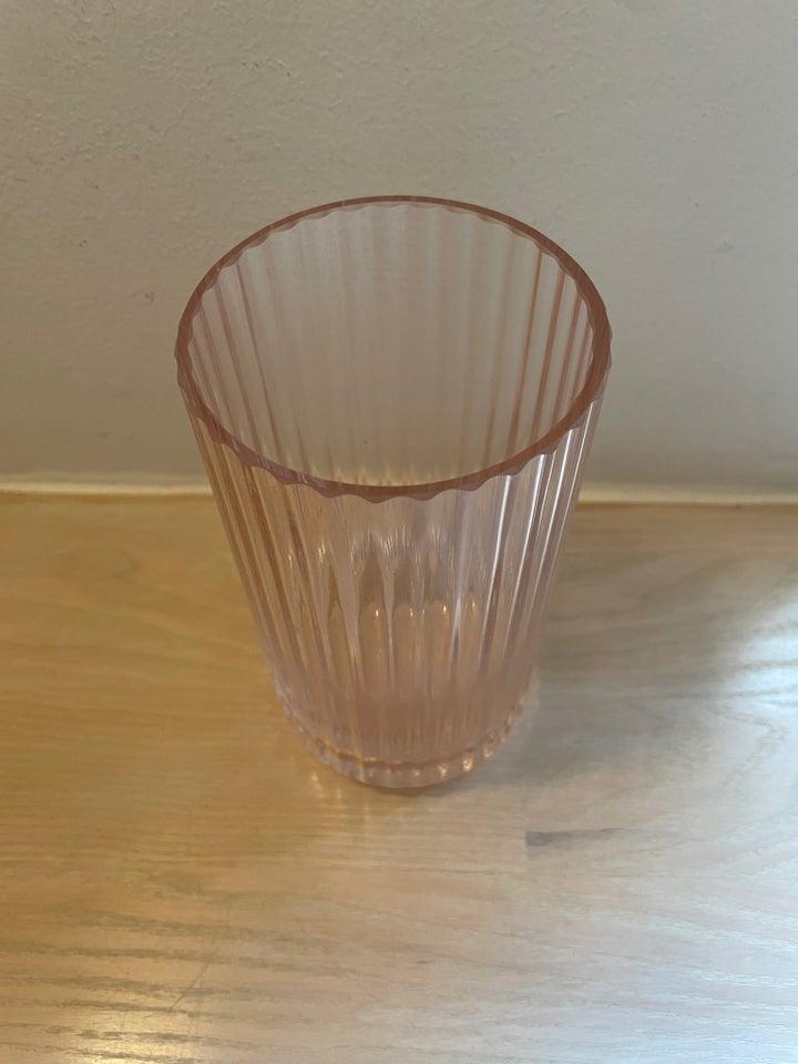 Vase Lyserød Lyngby glas vase 