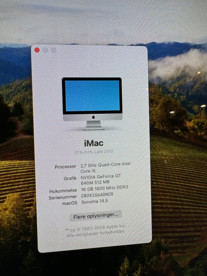 iMac, 21,5-Inch, Late 2012