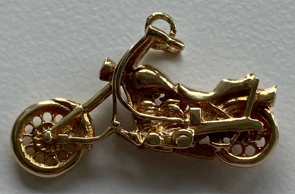 Charms, guld, Motorcykel