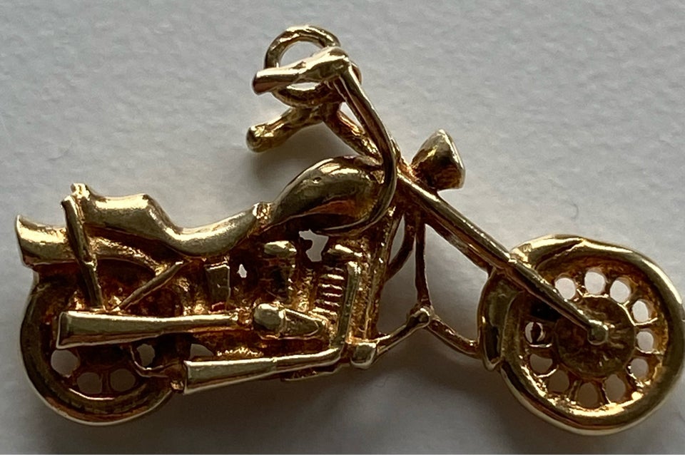 Charms, guld, Motorcykel