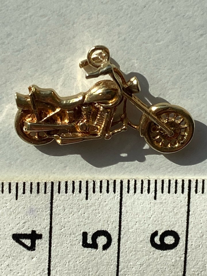 Charms, guld, Motorcykel