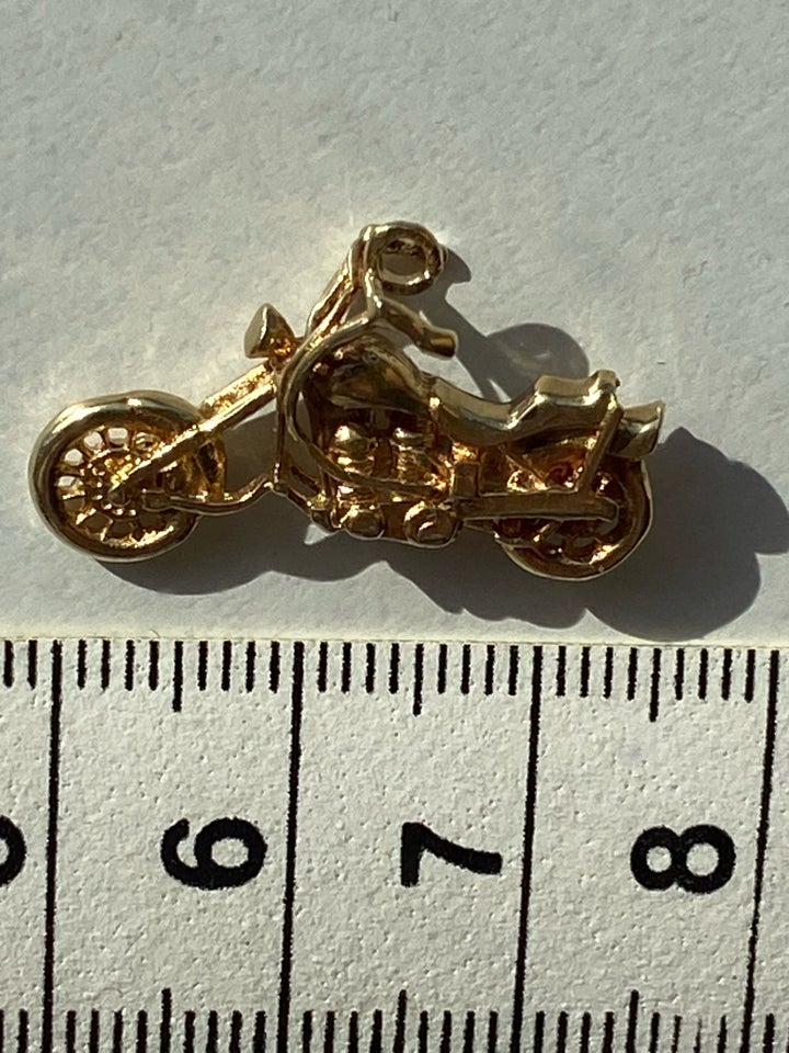 Charms, guld, Motorcykel