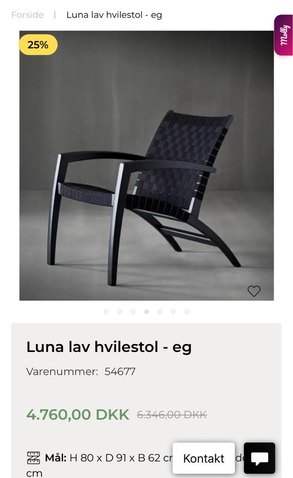 Loungestol flet Luna hvilestol