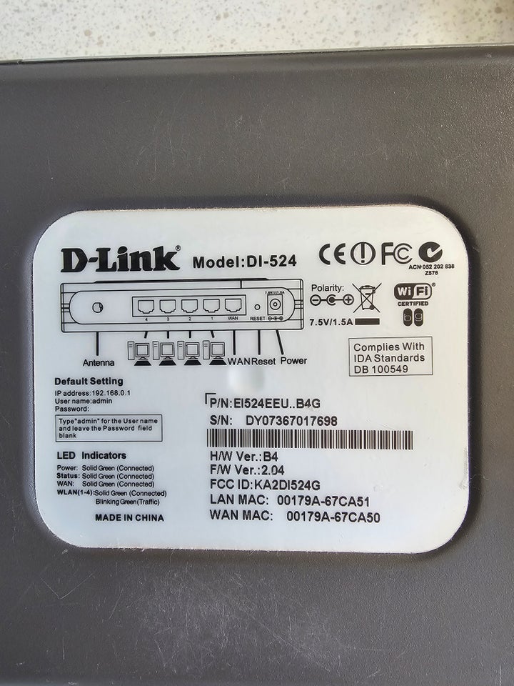 Router, wireless, D-Link