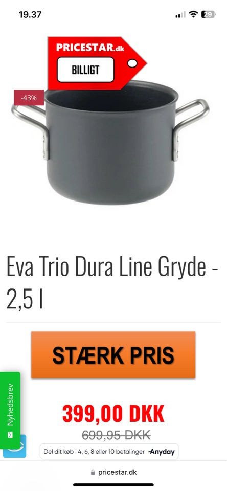 Gryde, Eva Trio Dura Line