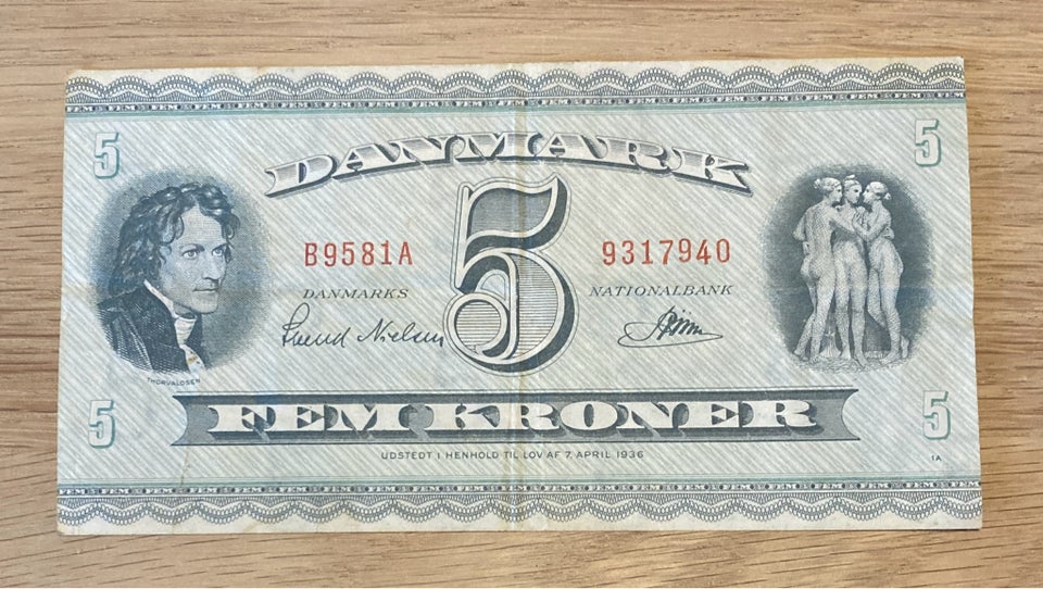 Danmark, sedler, 5 kr