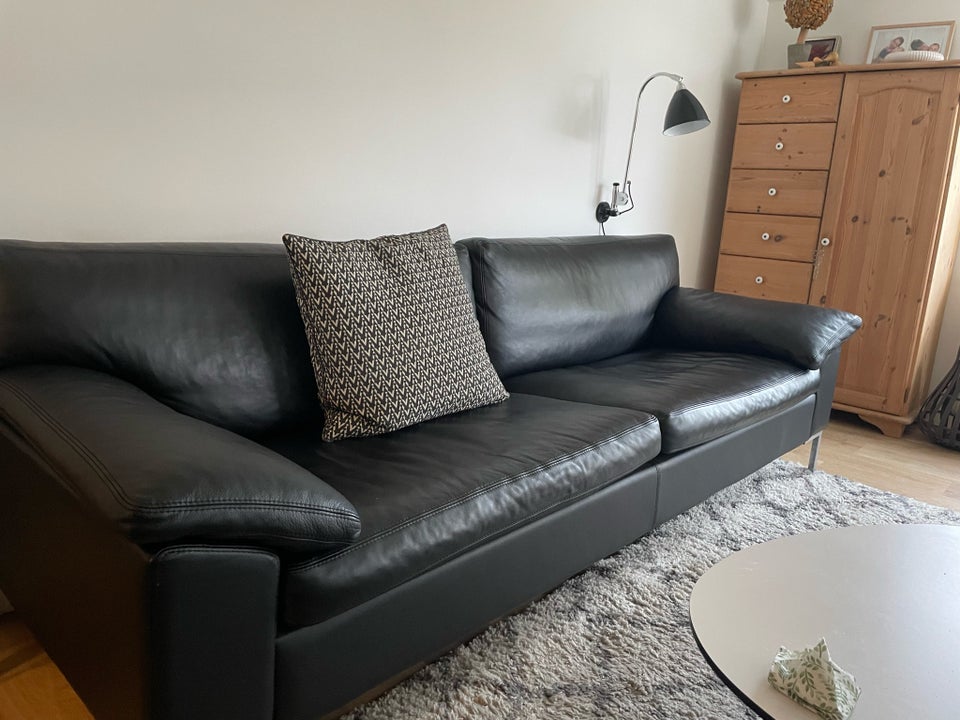 Sofa, læder, 3 pers.