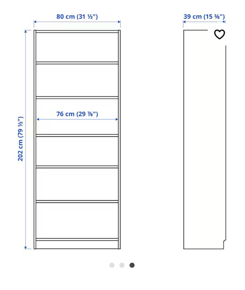 Reol, Ikea Billy, b: 80 d: 40 h: 202